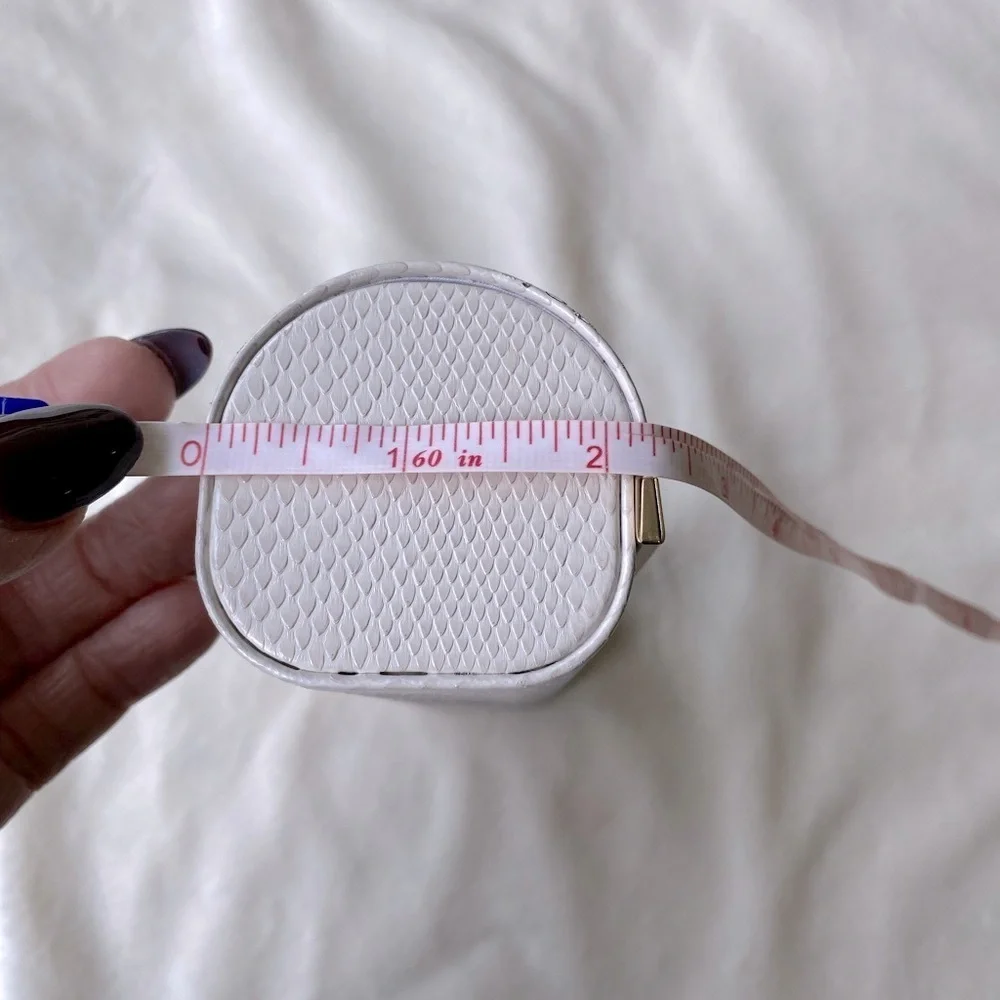 Jimmy Choo White Snakeskin Embossed Hard Shell Sunglasses Case